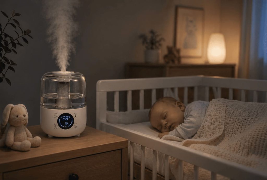 humidificateur bébé chambre sommeil air sain bébé calme nuit