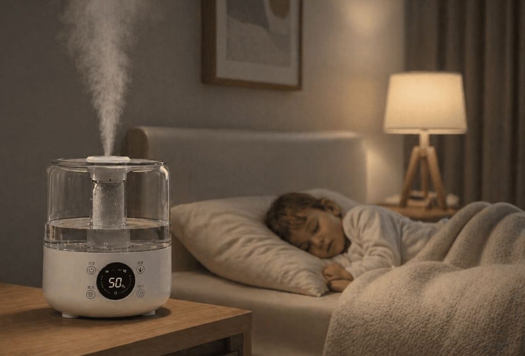 humidificateur ultrasonique silencieux chambre bébé sommeil calme air sain