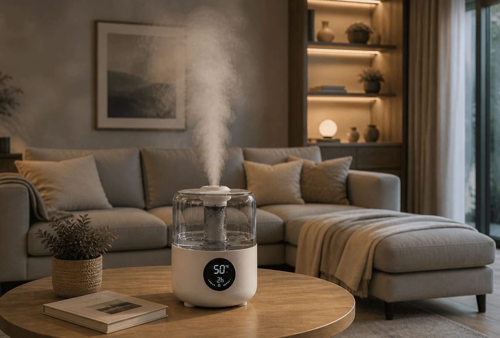 ambiance intérieure confortable avec humidité équilibrée 45 50%