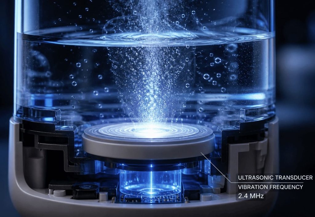 Fonctionnement interne d’un humidificateur ultrasonique silencieux à vibration