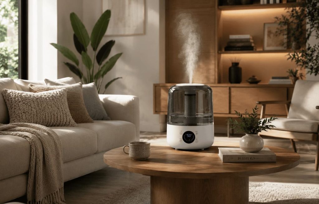 Humidificateur salon pour améliorer le confort et la qualité de l’air intérieur