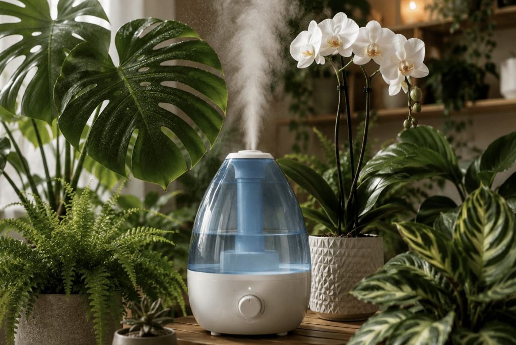 humidificateur ultrasonique plantes tropicales maison humidité intérieure