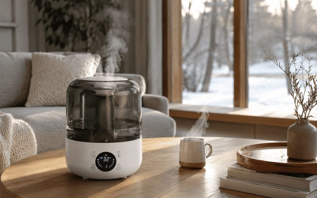 Air trop sec dans une maison moderne avec chauffage en hiver