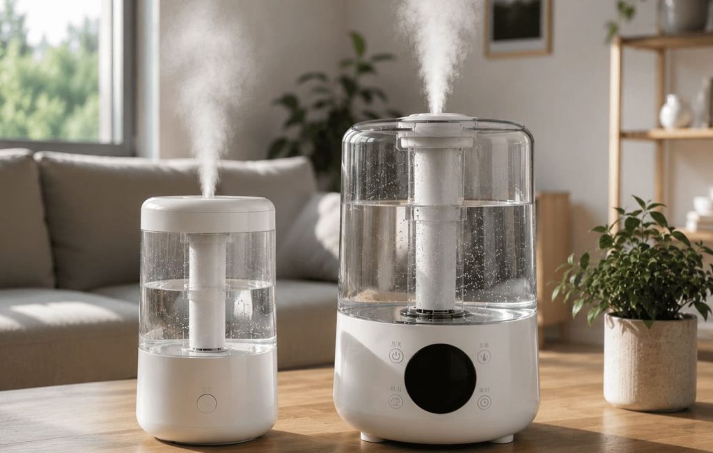 Comparaison entre un appareil de 1 litre et un modèle de 3 litres montrant leurs différences de capacité et d’autonomie.