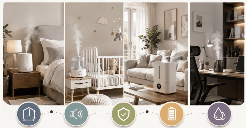 Choisir un humidificateur selon la pièce et l’usage