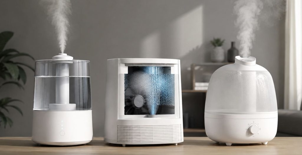 Comparaison des trois principaux types d’humidificateurs d’air
