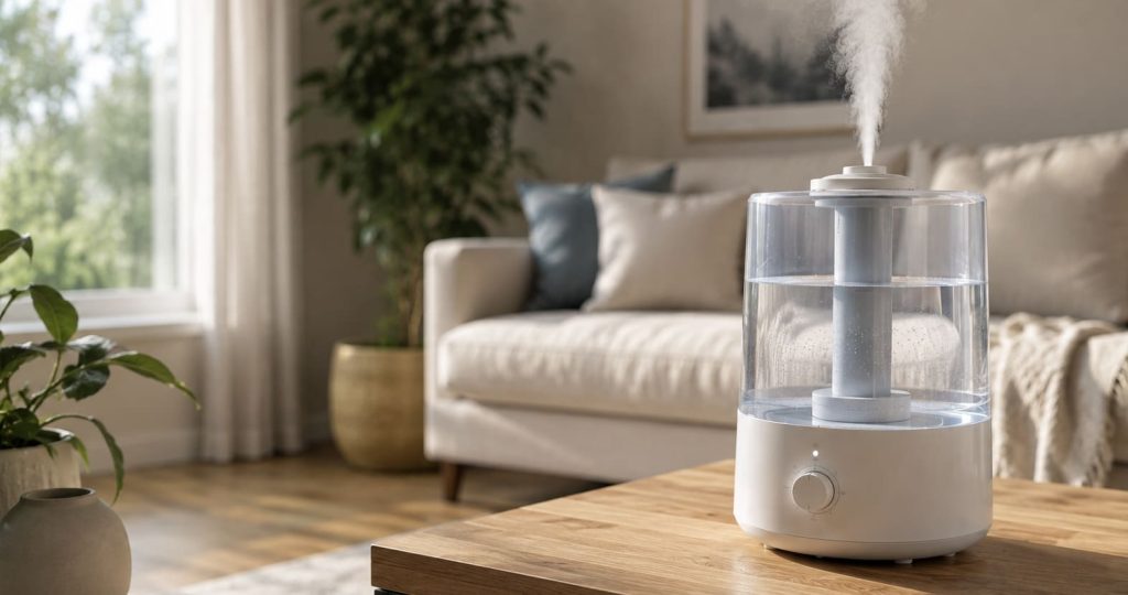 Fonctionnement d’un humidificateur d’air dans une pièce