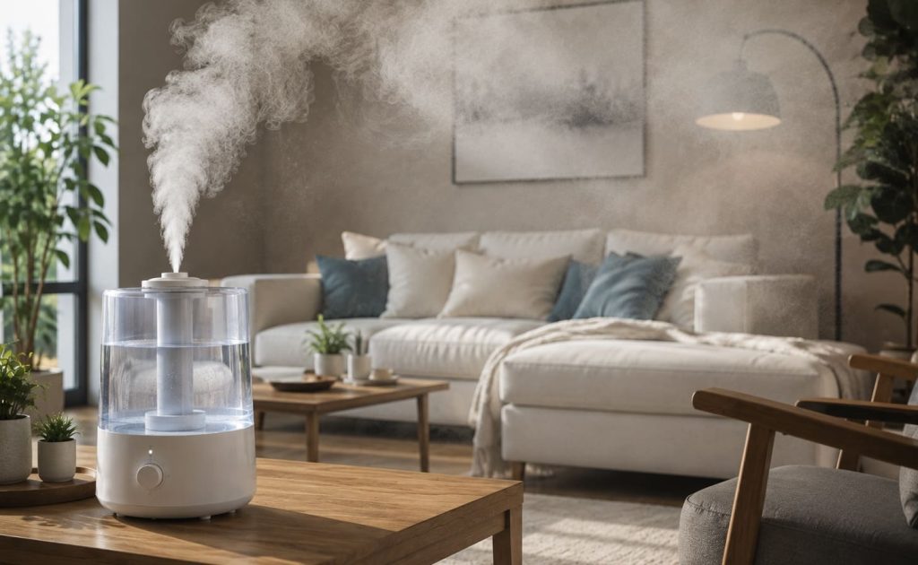 Comment fonctionne un humidificateur d’air : diffusion de l’humidité dans une pièce"