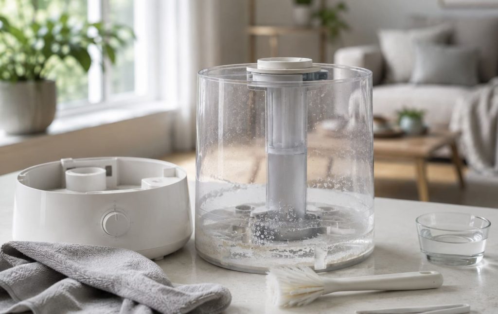 Fonctionnement d’un humidificateur d’air dans une pièce