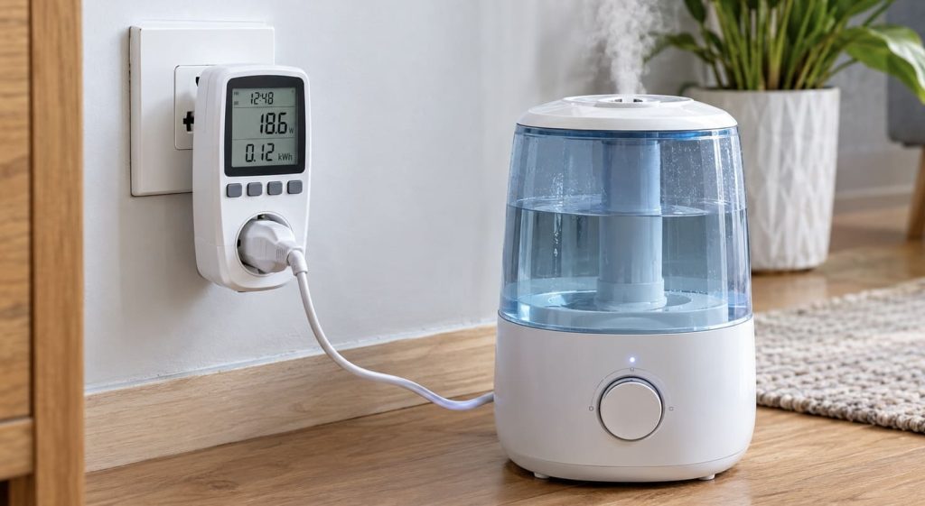 Humidificateur avec hygrostat ajustant son fonctionnement selon la durée et le niveau d’humidité