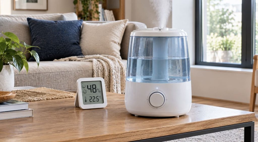 Mesure réelle de la consommation électrique d’un humidificateur avec un compteur d’énergie